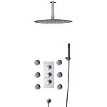 3 way concealed shower mixer with body jets
